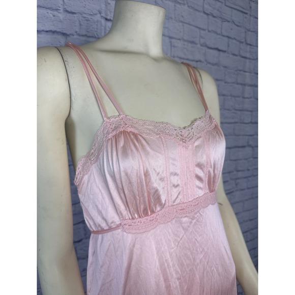 American Vintage 60's Nightgown Lingerie Slip bundle of 2 pink & green size XS - Picture 7 of 11